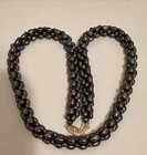 Vintage Freshwater Braided Peacock Pearl Necklace with 14k.Yellow Gold Closure — photo 1