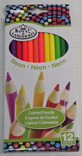 Crayons de couleur néon Royal & Langnickel(R) 4 boîtes - 12 par boîte - Neuf