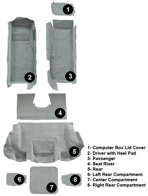 1997-2004 Chevrolet Corvette Complete Carpet - Image 2 of 2