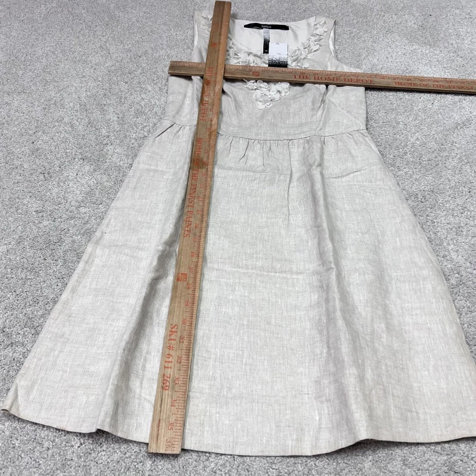 Kensie Dress Women’s Beige Sleeveless Size Small NWT 100% Linen - Image 2 of 4