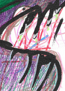 ACEO ATC CARD "What's His Name?" REASOR Original Abstract Painting 2.5x3.5