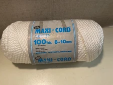 Maxi Cord Twisted White Polypropylene 8-10mm 100 Yards for Macrame Crafts USA