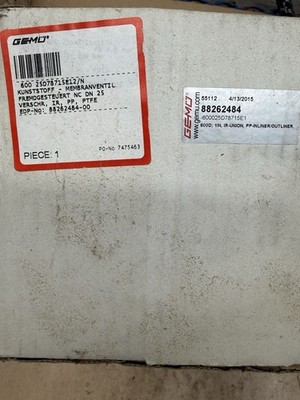 GEMU 600 25D78715E1 Pneumatic Diaphragm Valve DN25 1  PP PTFE 88262484
