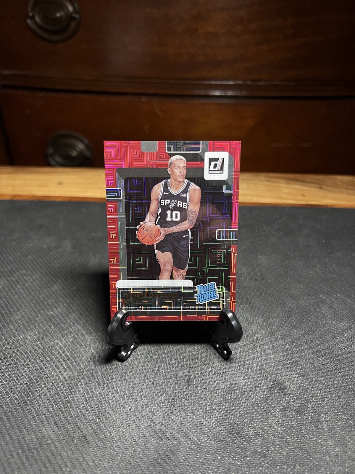 2022-23 Donruss - Rated Rookie Jeremy Sochan #209 Choice Red /99 (RC)