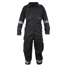 Men Black Work Wear Overalls Boiler Suit Coveralls Mechanics Painters Boilersuit