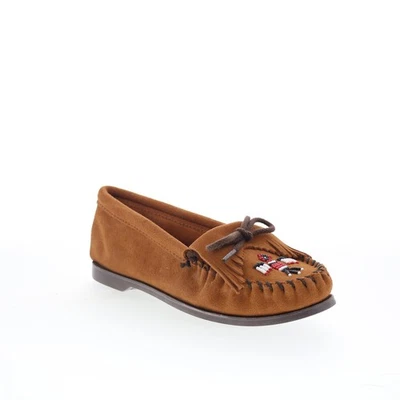 Minnetonka Thunderbird Boat Moc loafer pour femmes en suede brown - Photo 1/4