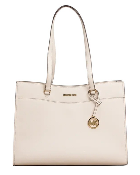 Michael Kors Damen Tasche Jet Set Travel Lg Tote Light Cream Leder Laptopfach-image