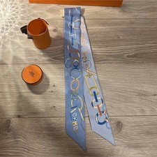 Hermes Do Re Boucles Light Blue Twilly