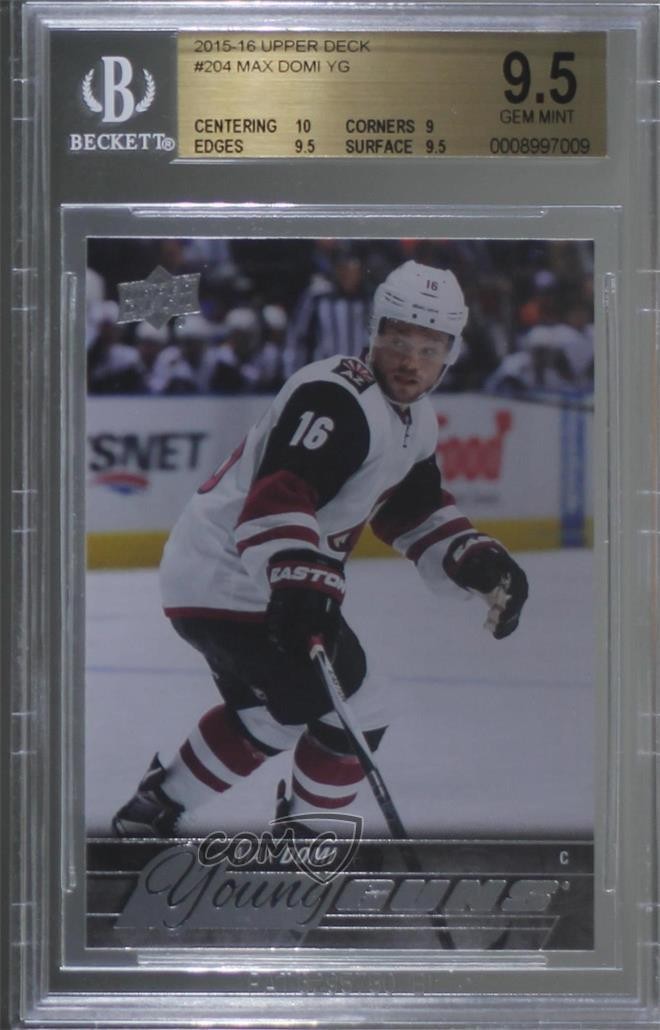 2015-16 Upper Deck Young Guns Max Domi #204 BGS 9.5 GEM MINT 0b02