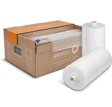 Wevac 8''x100' & 11''x100' 2 Rolls Food Vacuum Seal Roll Keeper with Cutter