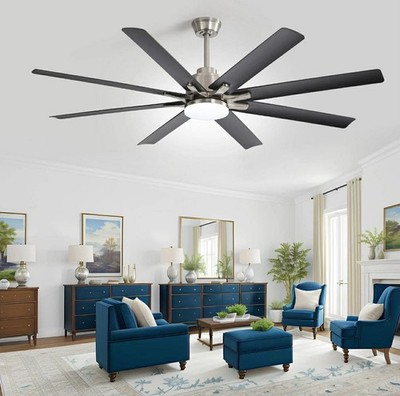 Sofucor 66 Zoll Smart Deckenventilator mit Beleuchtung und Fernbedienung, APP-Steuerung, kompakt