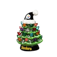 Pittsburgh Steelers 4 inch  Ceramic LED Tabletop Christmas Tree