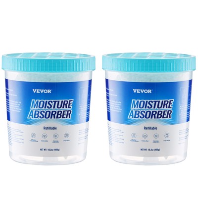 VEVOR Moisture Absorber Bucket 2 Pack 16.2 oz with Visible Effect Fragrance Free