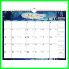 2026-2027 Wall Calendar: Thick Paper, 11" x 8.5", Hanging Design