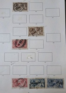 GB KING GEORGE V COLLECTION OF SEAHORSES WATERLOW DE LA RUE ECT USED