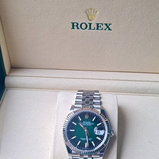 ROLEX Datejust 36mm With New Green Ombre Dial .fluted And Jubilee Bracelet