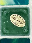 Murano Italy Fused Glass Trinket Dish Shades of green 4" x 4" orig. tag on back — photo 10