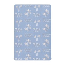 Fitted Crib Sheets Palm Tree Ocean Waves Boho Stretchy Portable Playard Sheet...