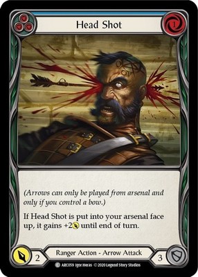 LP FAB Head Shot (Blue) - Rainbow Foil - Unlimited Edition Lightly Played Arcane