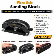 2.75 X 7.8 Hook Loop Hand Sanding Block Auto Body Sandpaper Holder 2.75 X 7.8 Hook Loop Hand Sanding Block Auto Body Sandpaper Holder