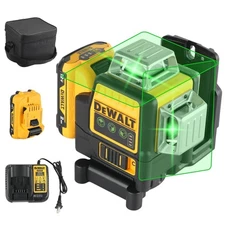 DeWalt DW089LG 12V Green Line 3 x 360 Laser Level Laser + battery + charger Sear