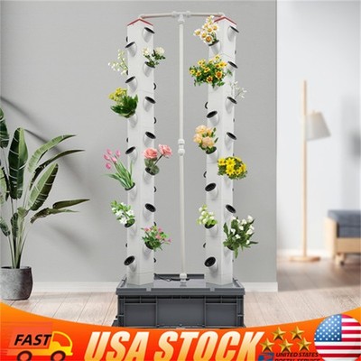 Vertical 56-Pots Hydroponics Tower Set Hydroponic Growing System Home Gardening