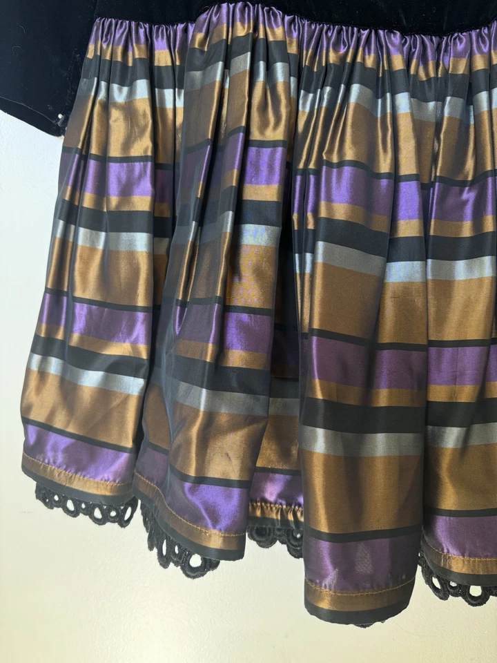 复古 Bill Blass 派对礼服黑色鸡尾酒学院风 Glam Peekaboo Hem 腰部 — 第 3/4 张图片