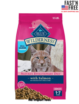 Blue Buffalo Wilderness High Protein Dry Cat Food, Salmon, 9.5-lb