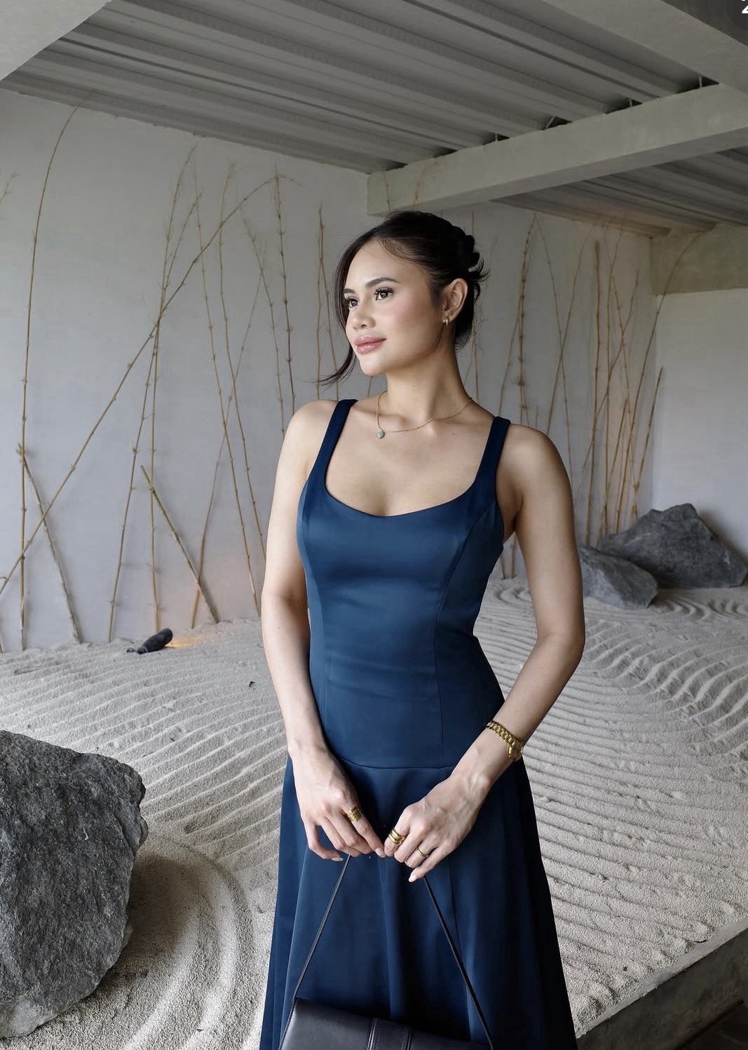 ZARA WOMAN FW25 PUFFBALL MIDI SATIN EFFECT DRESS DUCK GREEN 9591/605 NEW_XS-L thumbnail 3