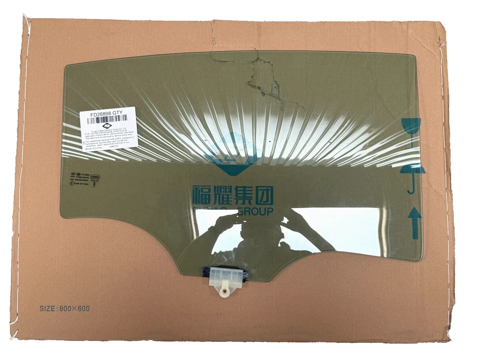 Passenger right side rear door window glass for 2017-2020 Hyundai Elantra Sedan - Image 3 of 4