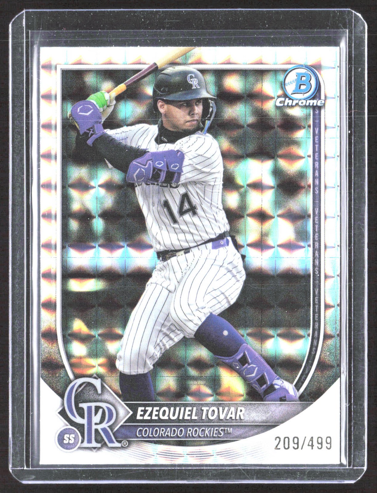 2025 Bowman Chrome #87 Ezequiel Tovar Silver Geometric #/499