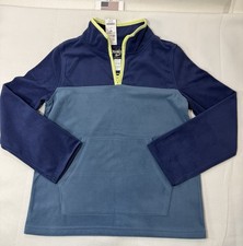 New OshKosh B'Gosh Boys Size 12 Quarter-Zip Microfleece Pullover Blue