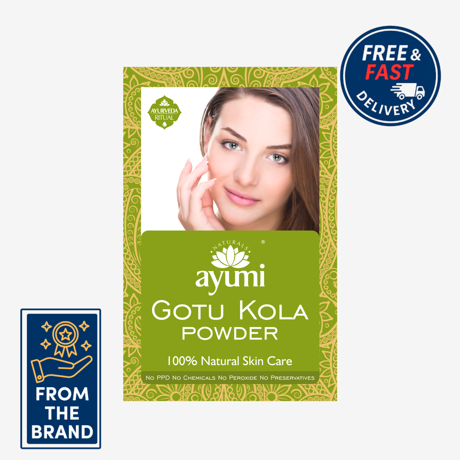 Ayumi Centella | Gotu Kola Powder | Promotes Wound Healing | 100g
