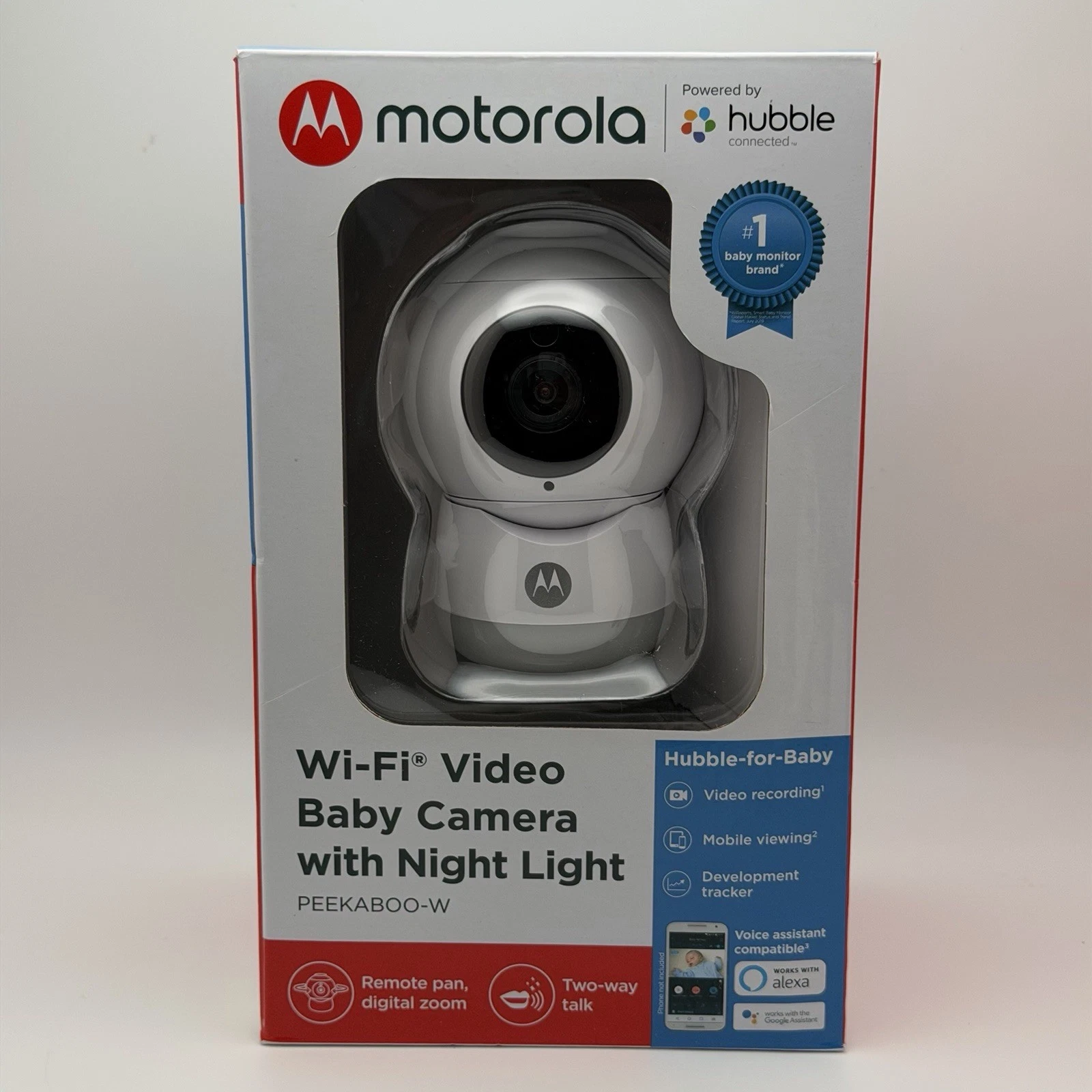 Motorola Peekaboo WiFi Video Baby Camera with Night Light - White [NEW/OPENED]