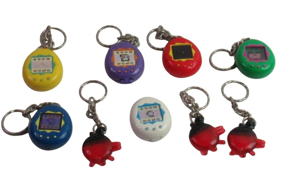 McDonalds Tamagotchi Keychain Toys Lot Of 12 Bandai Vtg 1997 - Image 2 of 4