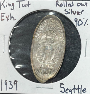 1939 MERCURY DIME ROLLED OUT KING TUT EXHIBIT SWEET LOOKING! 90% SILVER