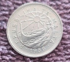 Malta 5 Cent Year 1986 Low Mintage Rare Coin