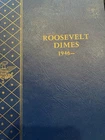 1946-1964 Full set silver Roosevelt dimes Whitman folder 48 Silver  + 10 1965-72