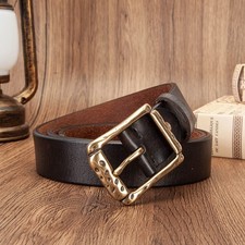 Men's Belt Thickened First Layer Cowhide Casual Retro Handmade Heavy Duty 3.7cm
