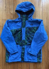 Northface Nylon Hooded Jacket Boys Size XL Blue
