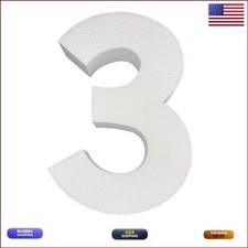 Smooth Foam Numbers - 12 Inches Number 3 