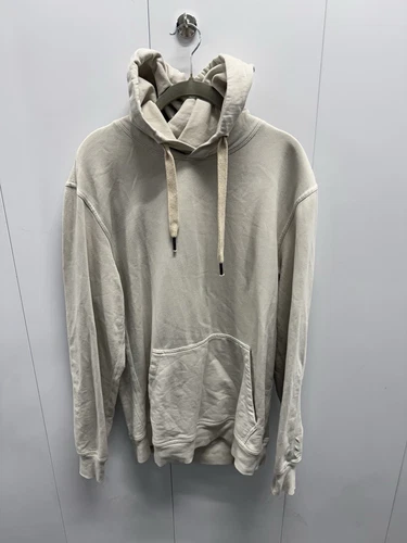 OFF WHITE Buck Mason felpa con cappuccio uomo media off white pullover spesso coulisse peso medio