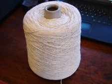 2/8wc [4ply] Woollen Wool/ Silk Noil yarn. Natural. 480g +cone.