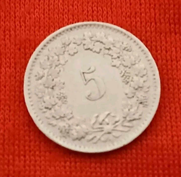 1963 SWITZERLAND SWISS 5 RAPPEN COIN. Ships from Miami. - Image 2 of 2