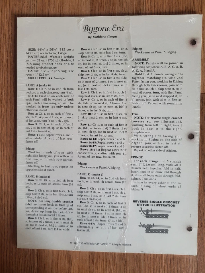 Lot 11+ Needlecraft Shop Afghan Patterns Collectors Series Thrifty Scraps - Image 4 of 4