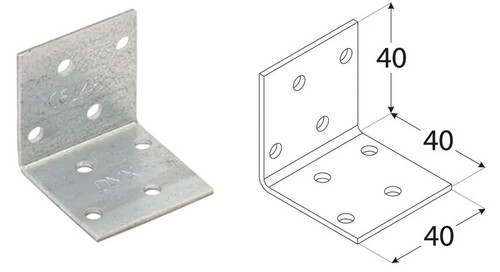Galvanised Corner Brace 90 Degree Angle Bracket Joist Timber Mending Plates T2mm - Picture 3 of 45