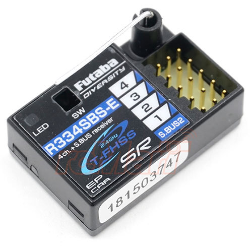 Futaba R334SBS-E S.Bus2 T-FHSS SR HV 4-Ch receptor para 7PX 4PX 4PLS R334SBS-E Futaba R334SBS-E S.Bus2 T-FHSS SR HV 4-Ch receptor para 7PX 4PX 4PLS R334SBS-E