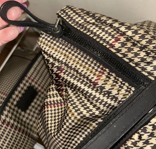 Vintage Ralph Lauren Plaid Houndstooth 2 Bags-Travel Bag, Attachable Small Bag - Picture 13 of 22