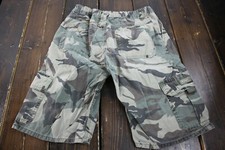 Wrangler Boy 14 REG 27W x 11L Camo Cargo Jean Shorts B149