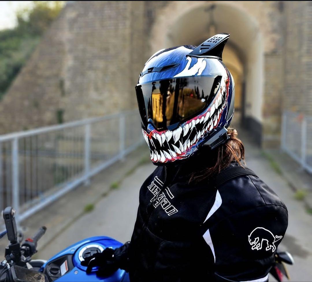 RUROC/ルロック EOX VENOM [新品,未使用] L サイズ. RUROC EOX VENOM Full Face Motorcycle Helmet L Size Black Red NEW